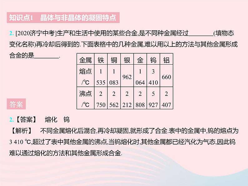 2023八年级物理上册第二章物态变化三熔化和凝固课时2凝固及其特点作业课件新版苏科版第4页