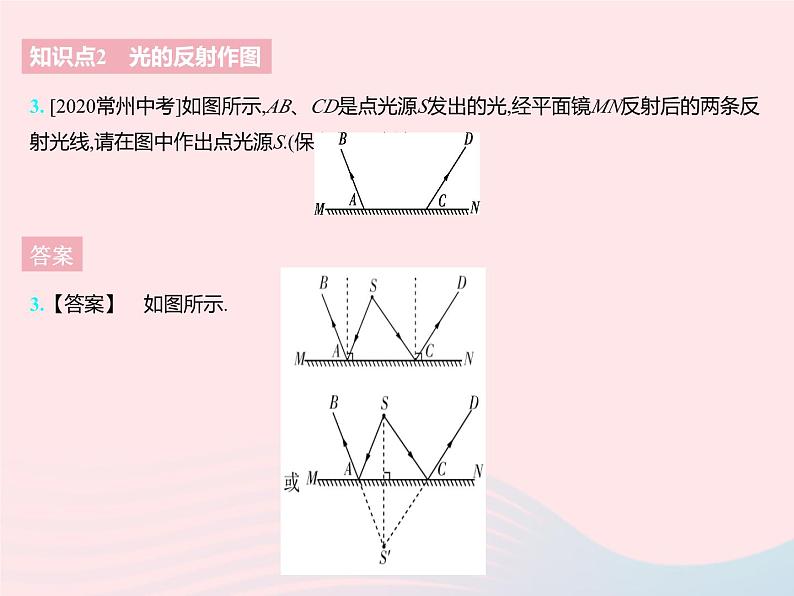 2023八年级物理上册第三章光现象五光的反射课时2光的反射定律及应用作业课件新版苏科版第5页