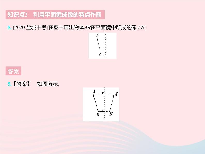 2023八年级物理上册第三章光现象四平面镜课时2平面镜成像特点及应用作业课件新版苏科版07