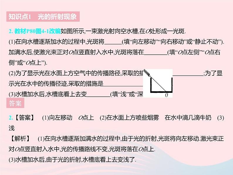 2023八年级物理上册第四章光的折射透镜一光的折射作业课件新版苏科版第4页