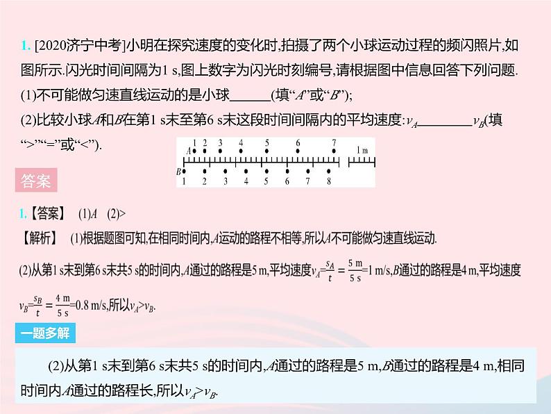 2023八年级物理上册第五章物体的运动专项速度的测量作业课件新版苏科版03