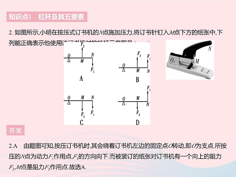 2023九年级物理全册第十一章简单机械和功一杠杆课时1什么是杠杆作业课件新版苏科版第4页