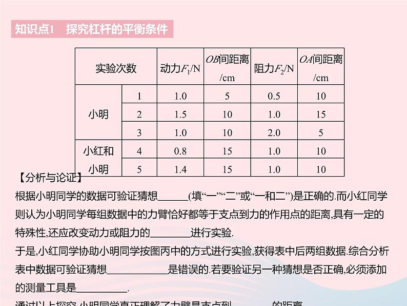 2023九年级物理全册第十一章简单机械和功一杠杆课时2杠杆的平衡条件作业课件新版苏科版05