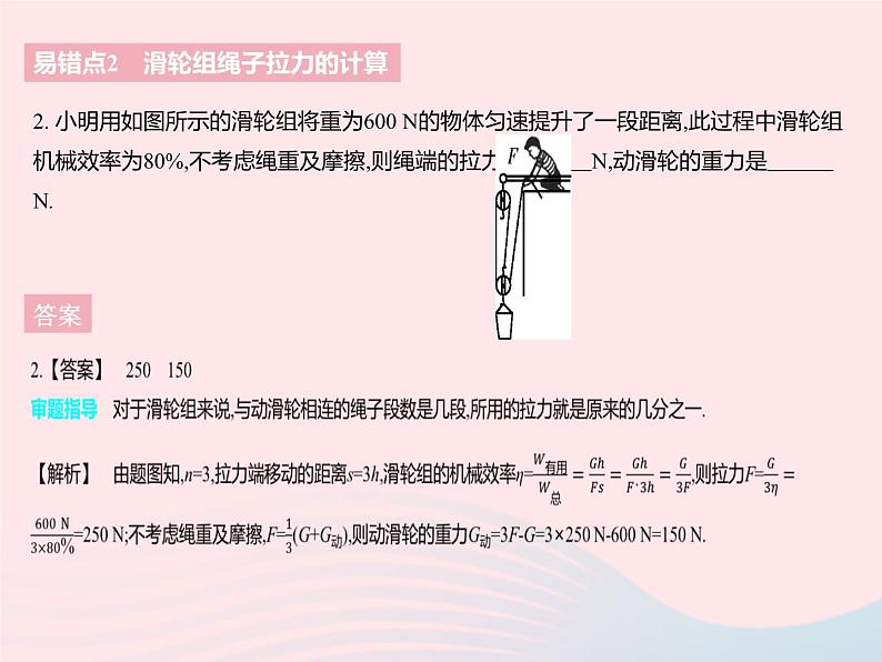 2023九年级物理全册第十一章简单机械和功易错疑难集训作业课件新版苏科版04