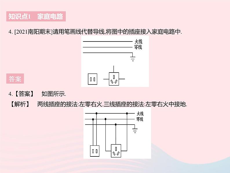 2023九年级物理全册第十五章电功和电热四家庭电路与安全用电作业课件新版苏科版06