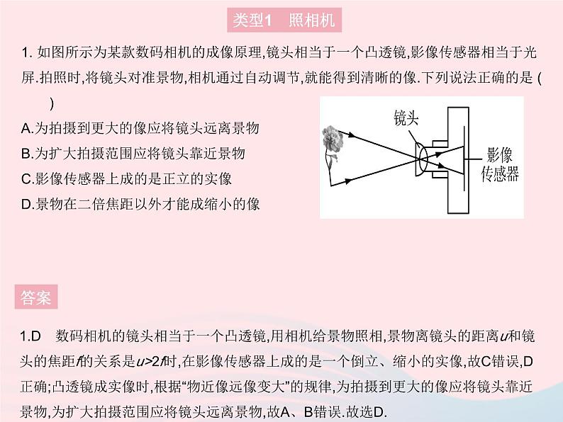 2023八年级物理上册第五章透镜及其应用专项常见光学仪器的成像原理及调节作业课件新版新人教版第3页