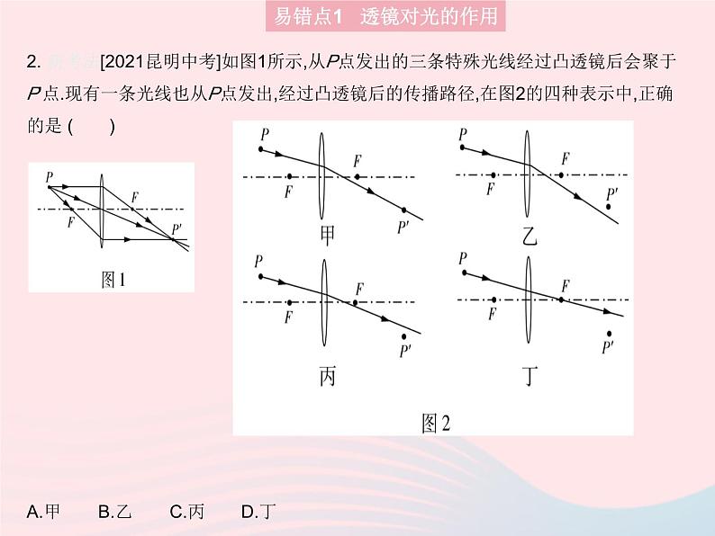 2023八年级物理上册第五章透镜及其应用易错疑难集训作业课件新版新人教版第4页