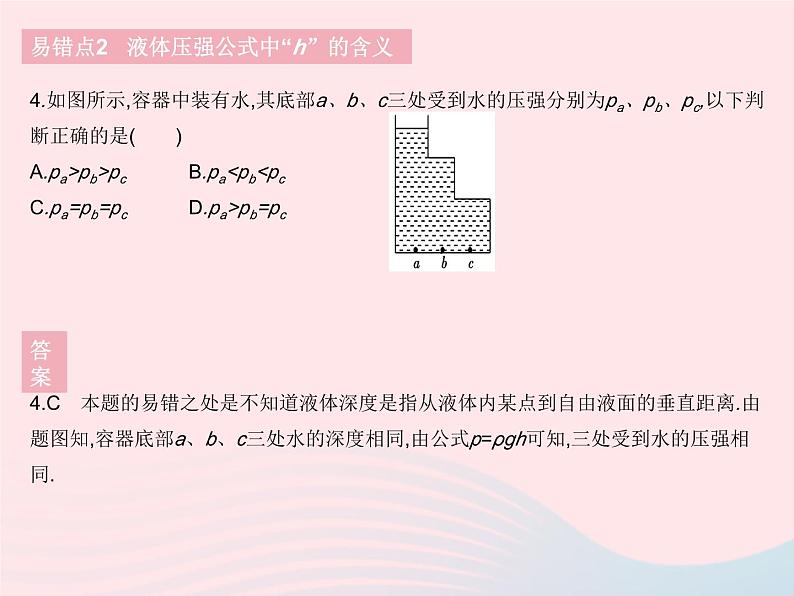 2023八年级物理下册第九章压强易错疑难集训作业课件新版新人教版第6页