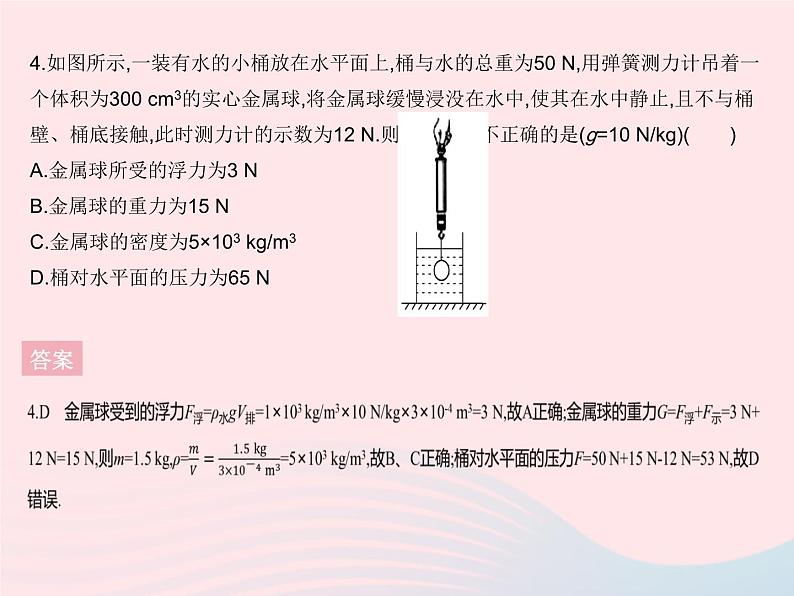 2023八年级物理下册第十章浮力专项阿基米德原理的应用作业课件新版新人教版第6页