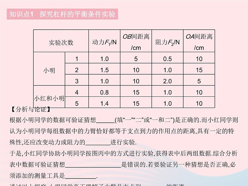 2023八年级物理下册第十二章简单机械第1节杠杆课时2探究杠杆平衡条件及杠杆平衡条件的简单应用作业课件新版新人教版第4页