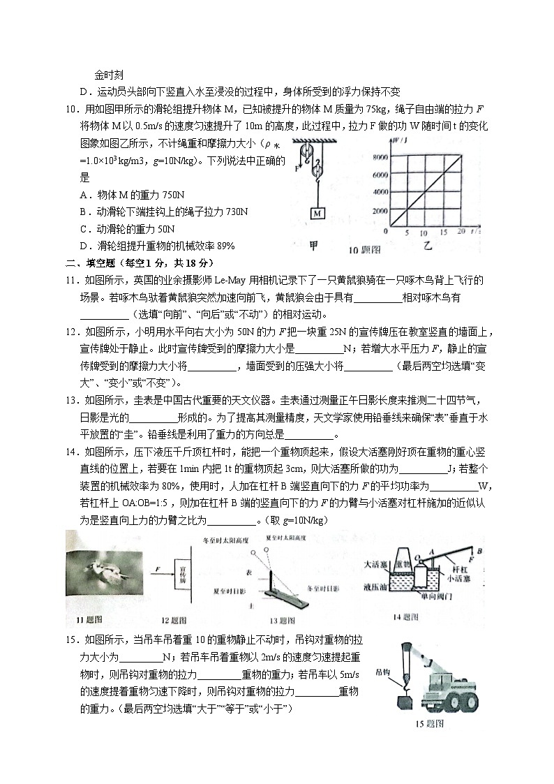 辽宁省沈阳市铁西区2022-2023学年八年级下学期期末考试物理试题（含答案）第3页