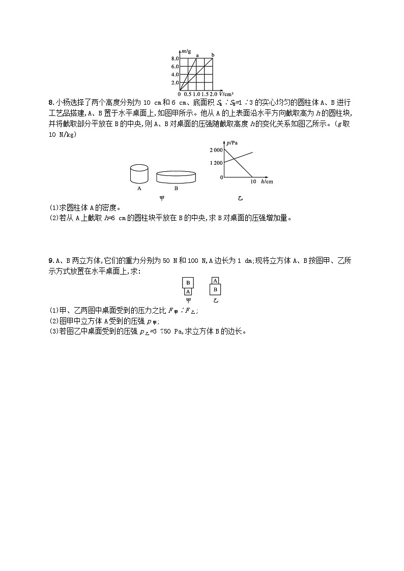 2022八年级物理下册专项训练2固体压强的计算新版新人教版第2页