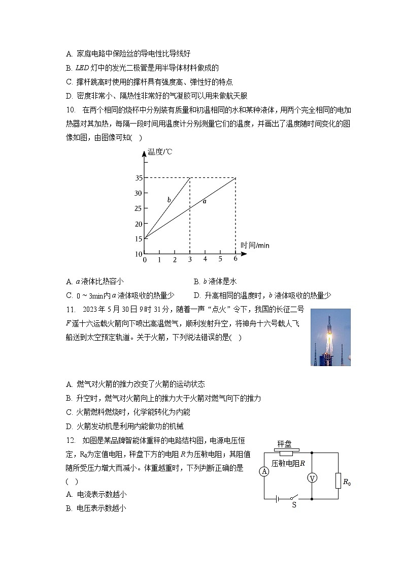 2023年湖北省宜昌市中考物理试卷（含答案解析）03