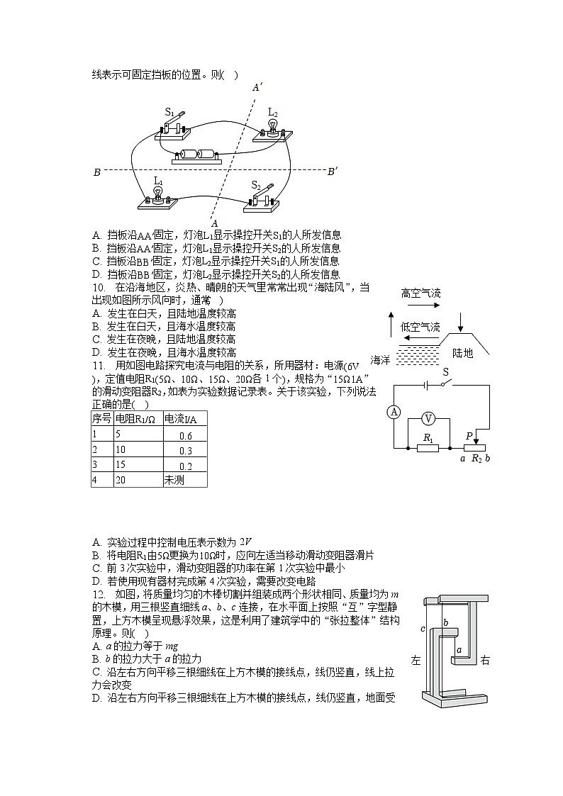 2023年江苏省苏州市中考物理试卷（含答案解析）02