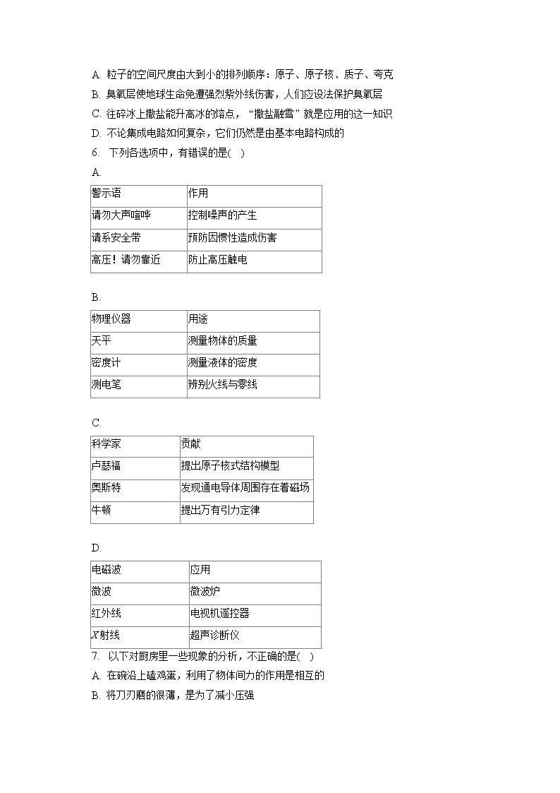 2023年山东省济宁市中考物理试卷（含答案解析）02