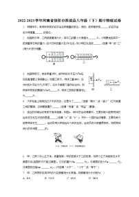 2022-2023学年河南省信阳市淮滨县八年级（下）期中物理试卷