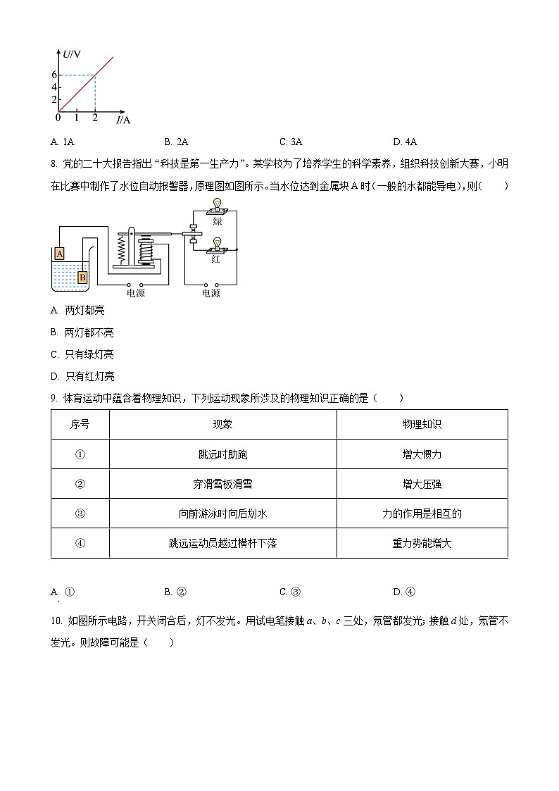 2023年天津市中考物理真题及答案解析03