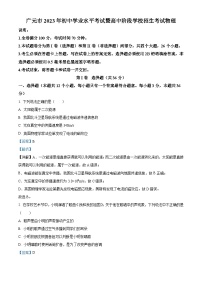 2023年四川省广元市中考物理试题（含解析）