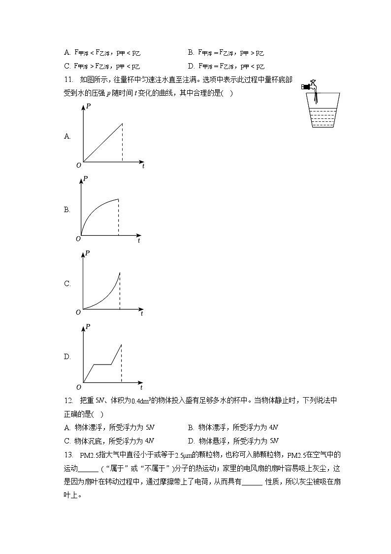 江苏省宿迁市宿豫区2022-2023学年八年级下学期期末物理试卷03