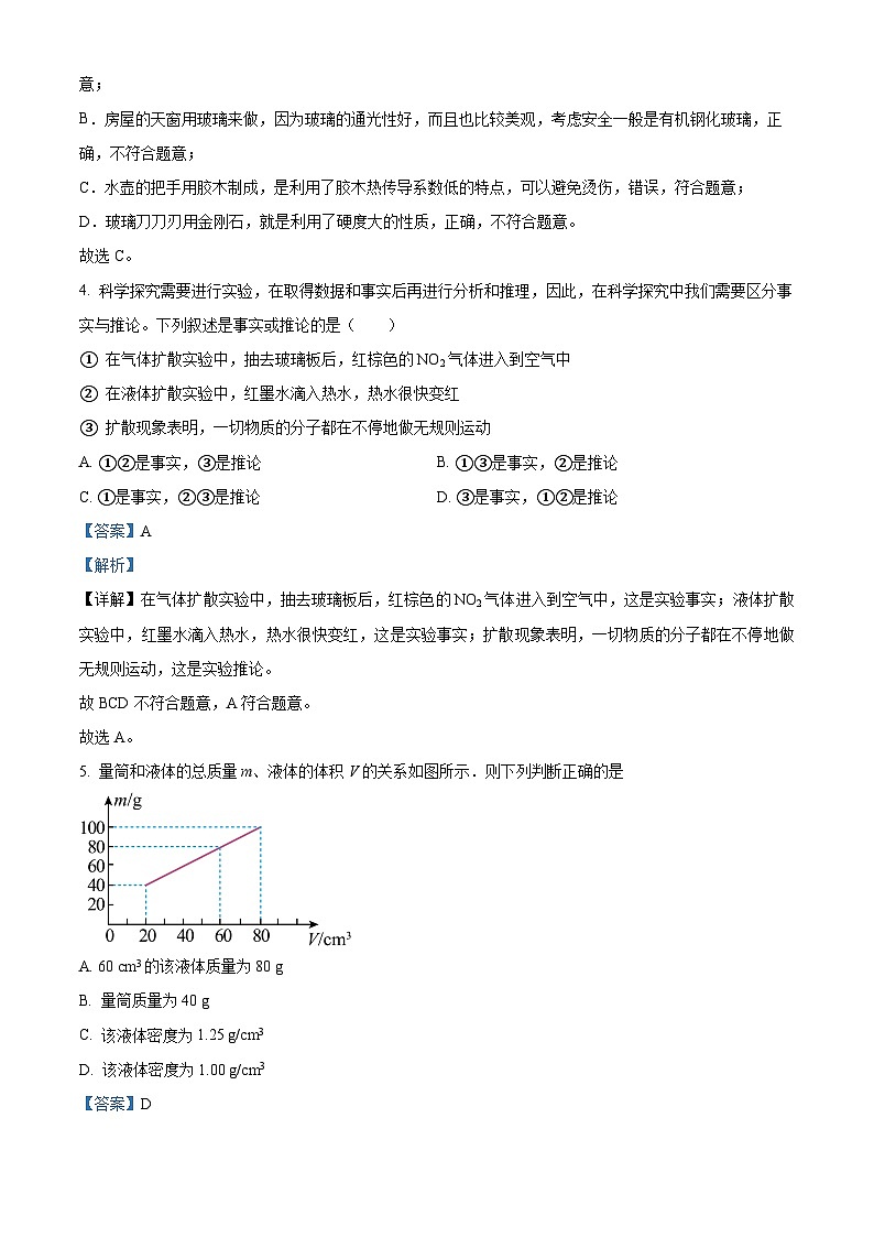 精品解析：河南省焦作市解放区2022-2023学年八年级下学期物理第一次月考试卷(II)（解析版）第2页