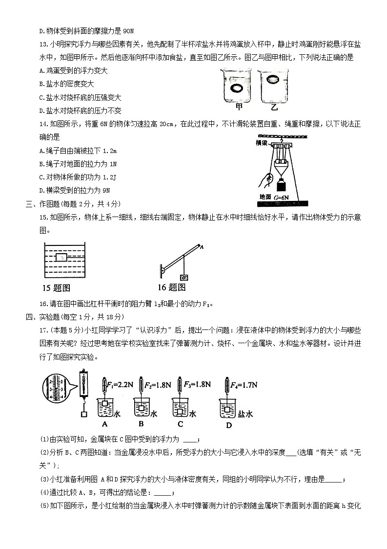 河南省洛阳市宜阳县2022-2023学年八年级下学期期末考试物理试卷（含答案）03