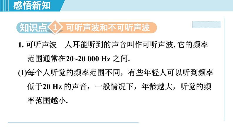 2023-2024学年苏科版物理八年级上册同步课件：1.4人耳听不到的声音02