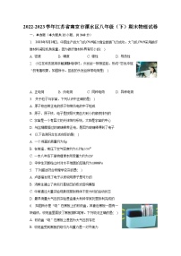 2022-2023学年江苏省南京市溧水区八年级（下）期末物理试卷（含解析）