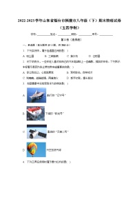 山东省烟台市栖霞市2022-2023学年八年级下学期期末物理试卷（五四学制）（含答案）