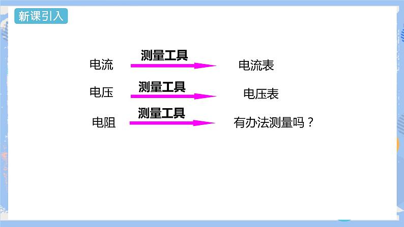 人教版物理九年级上册 第17章 第3节  电阻的测量 课件03