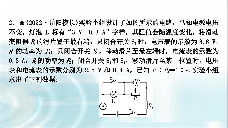 中考物理复习专题8极值、范围类相关计算作业课件第4页