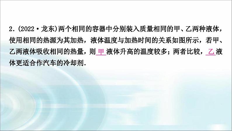 中考物理复习重难题型突破题型四坐标图象题作业课件03