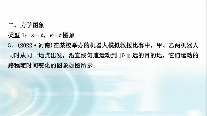 中考物理复习重难题型突破题型四坐标图象题作业课件04