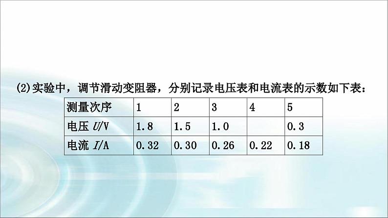 中考物理复习第14讲欧姆定律第3课时伏安法测电阻作业课件04