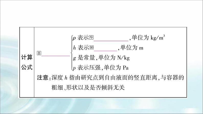 中考物理复习第9讲压强第2课时液体压强教学课件第5页