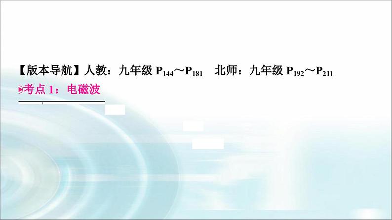 中考物理复习第19讲信息的传递能源与可持续发展教学课件03