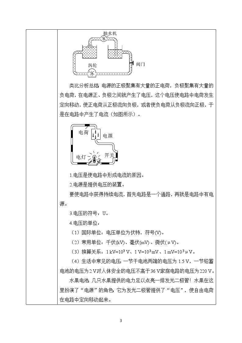 【核心素养】人教版九年级全册+第十六章+第1节《电压》课件+教案+分层练习+学案03
