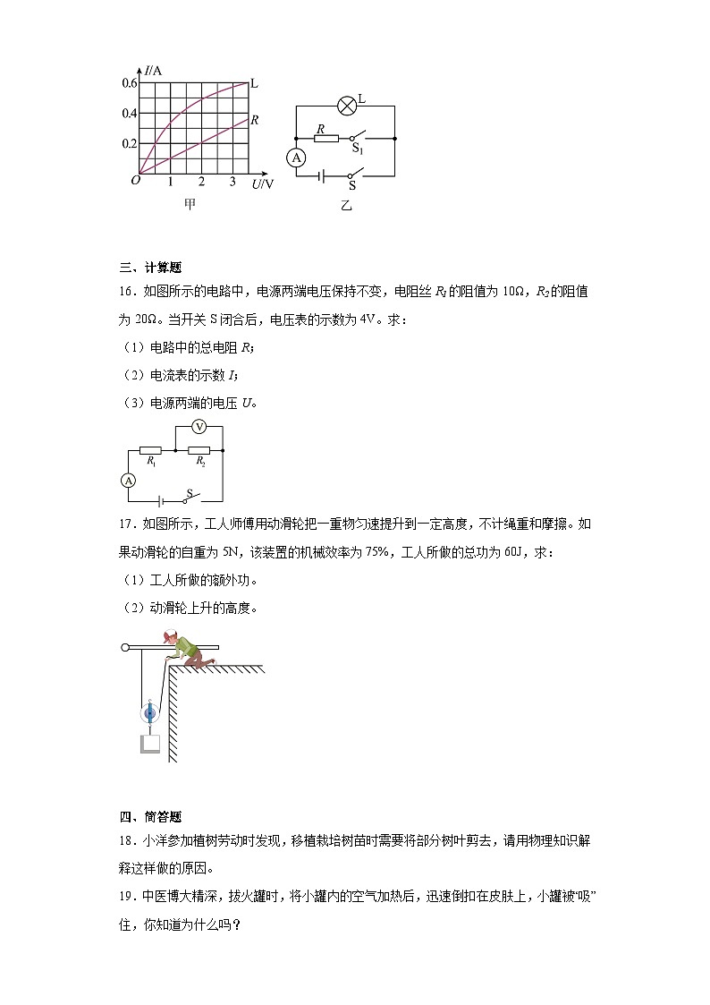 2023年吉林省松原市乾安县中考二模物理试题（含解析）第3页