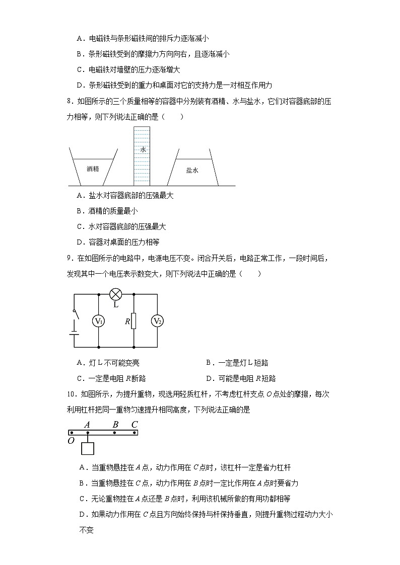 2023年四川省眉山市东坡区苏祠中学中考二模物理试题（含解析）03