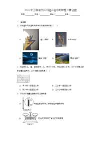 2021年云南省文山州砚山县中考物理二模试题（含解析）