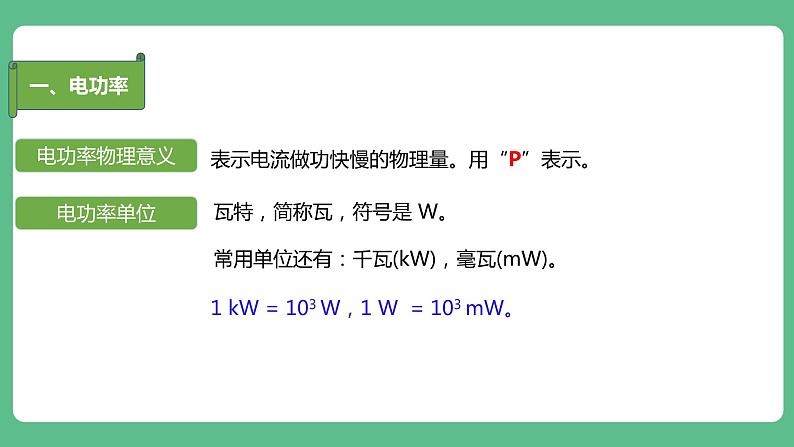 人教版九年级物理18.2 电功率课件08