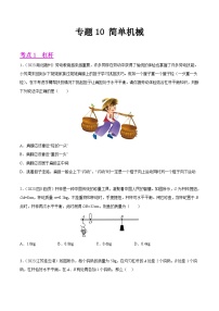 2023年中考物理真题分类汇编——专题10 简单机械（全国通用）