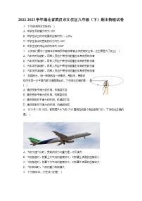 湖北省武汉市江汉区2022-2023学年八年级下学期期末物理试卷（含答案）