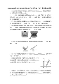 江西省赣州市经开区2022-2023学年八年级下学期期末物理试卷（含答案）