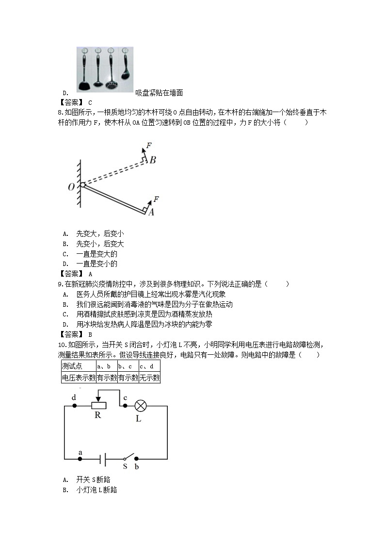 _2021年山东省枣庄市中考物理真题及答案03