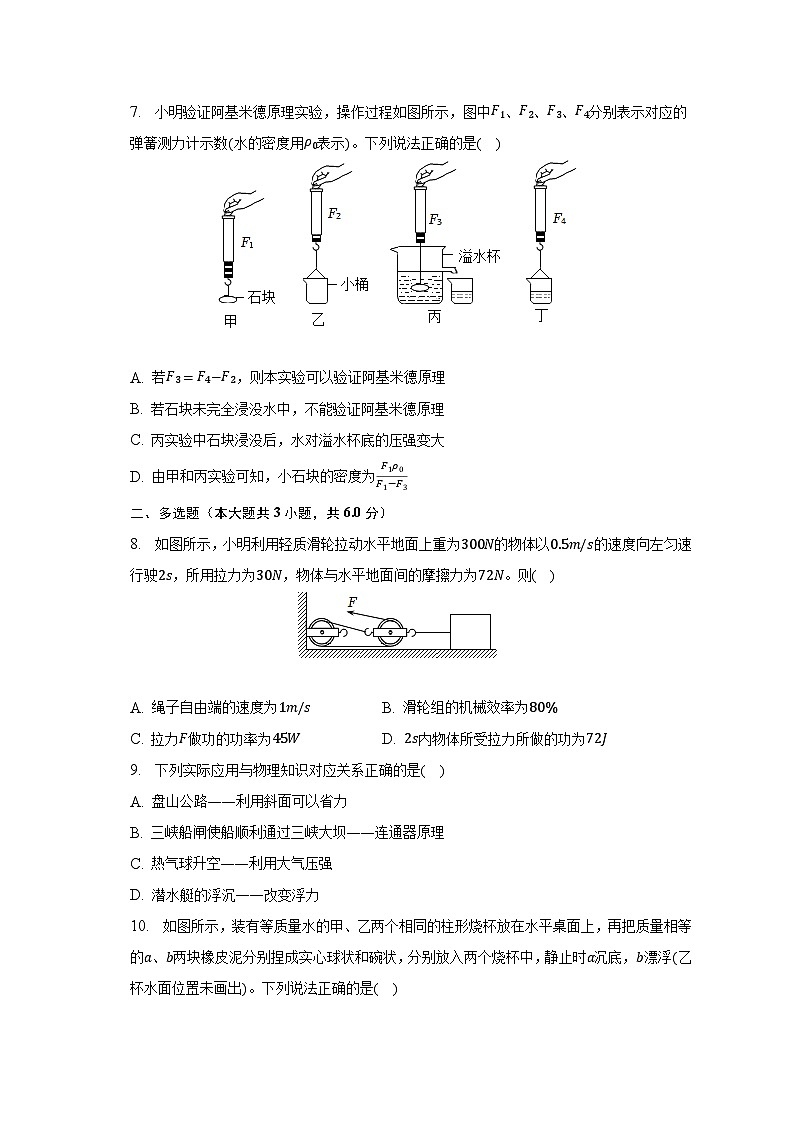 2022-2023学年辽宁省葫芦岛市连山区八年级（下）期末物理试卷（含解析）第3页