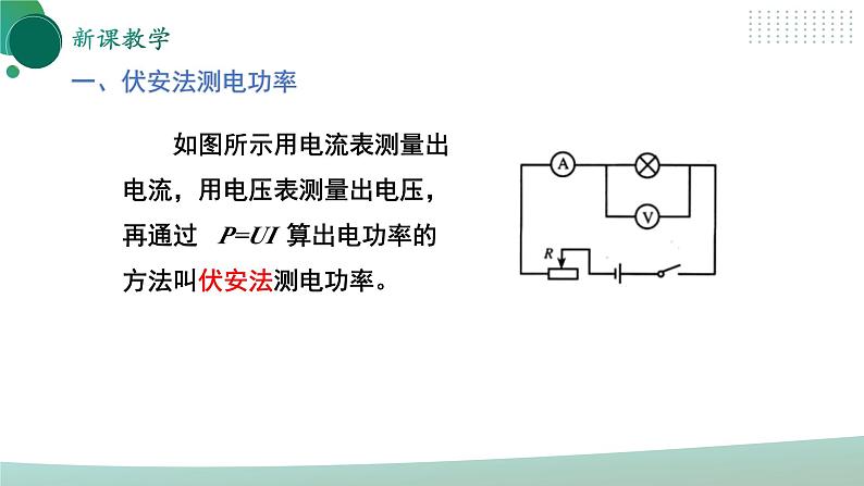 【核心素养】人教版九年级全册+第十八章+第3节《测量小灯泡的电功率》课件+教案+分层练习+学案06