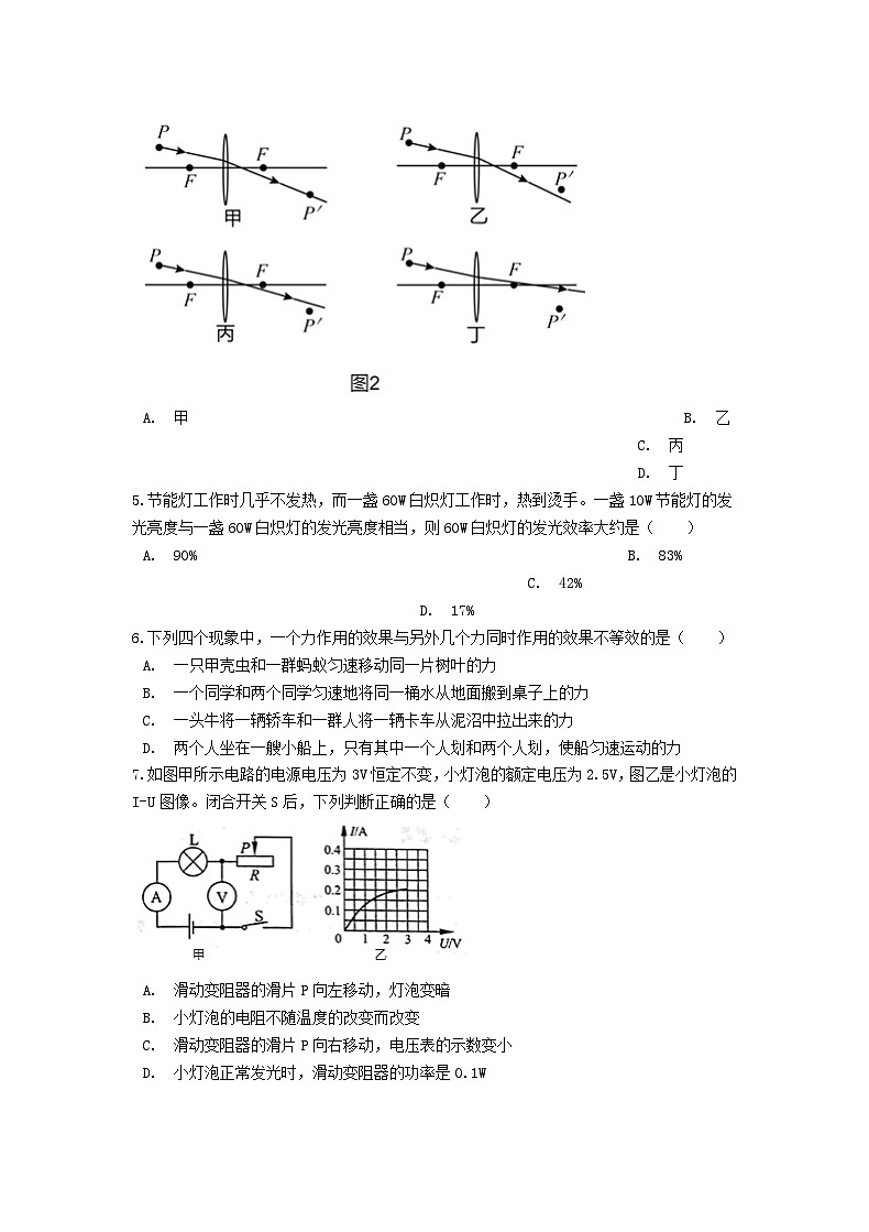 _2021年云南昆明中考物理真题及答案第2页