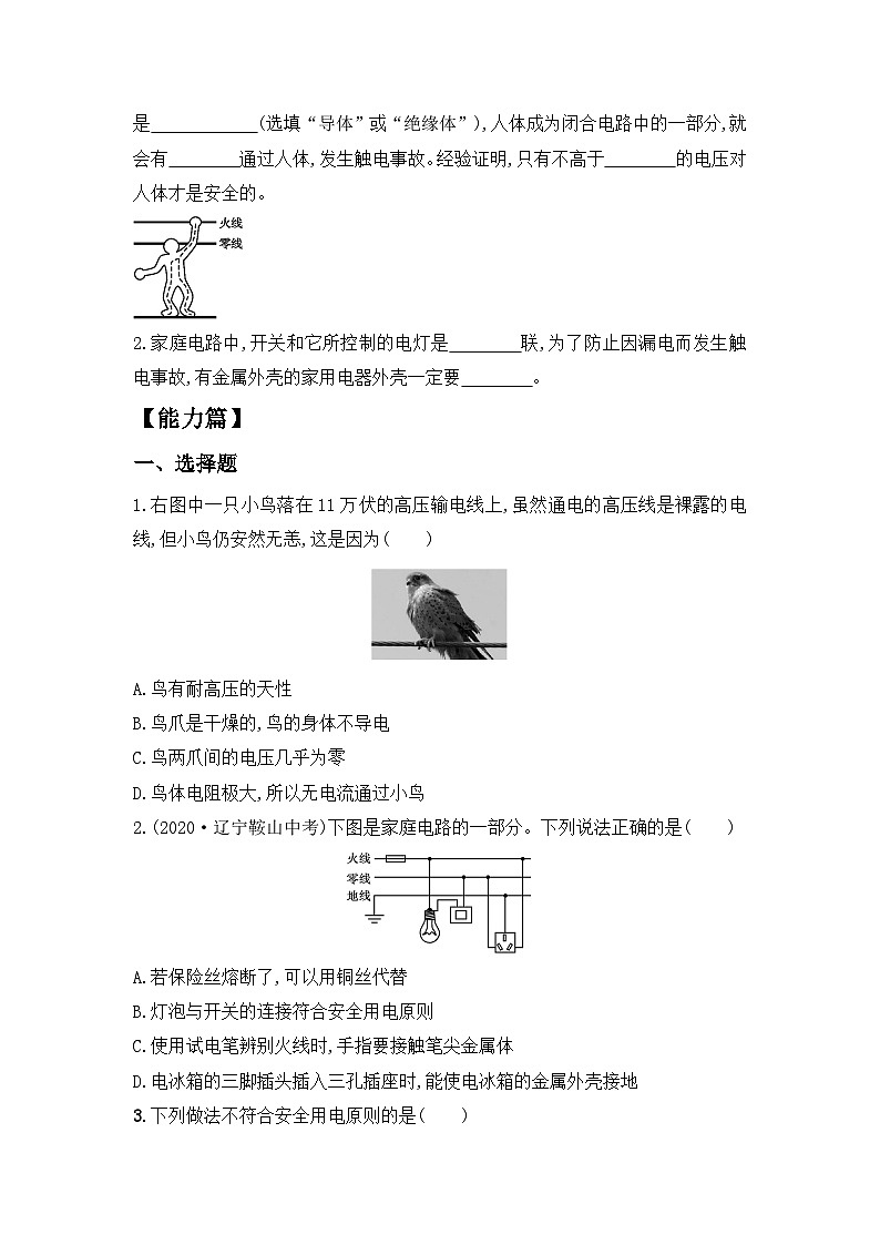 【核心素养】人教版九年级全册+第十九章+第3节《安全用电》课件+教案+分层练习+学案02