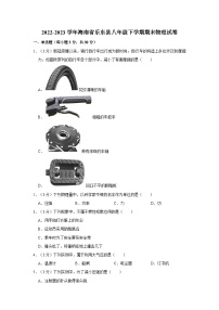 2022-2023学年海南省乐东县八年级下学期期末物理试卷（word版含答案解析）