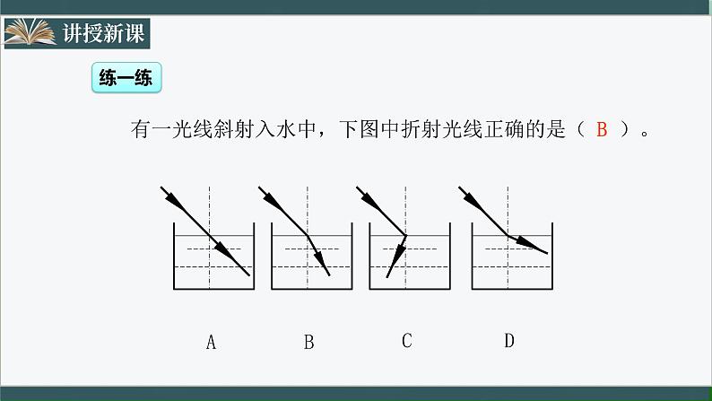 人教版八年级物理上册4.4《光的折射》课件+ 同步分成练习（含答案）07